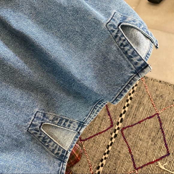 Western denim mini dress w puff sleeve! Tall, NWT - Picture 6 of 7